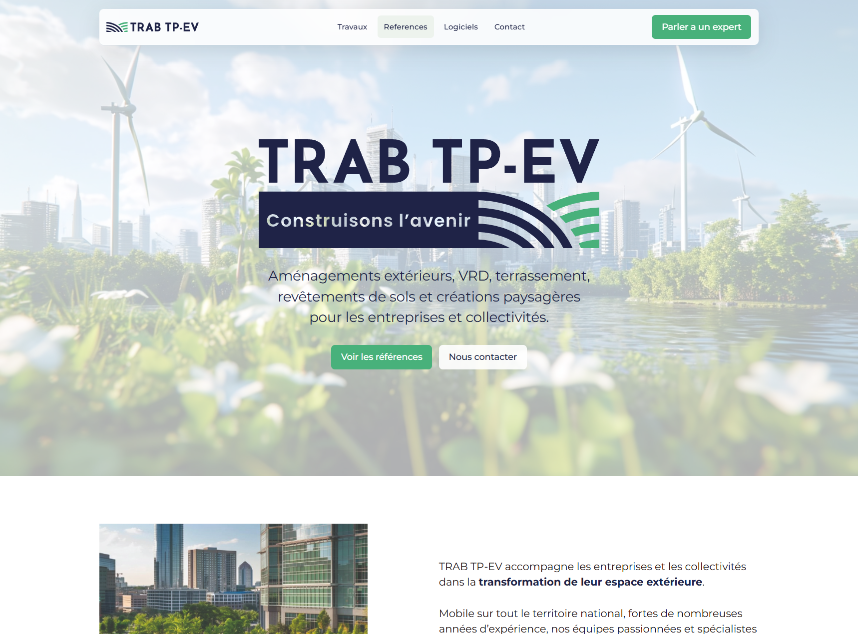 Aperçu du site TRAB TP